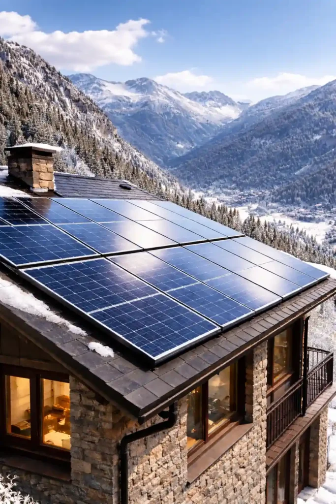 Los paneles solares siguen produciendo energía incluso bajo la nieve